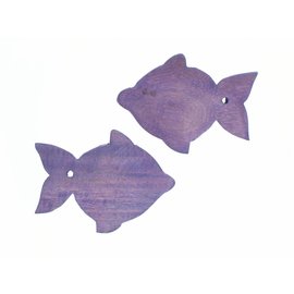 Wooden Lilac Guppy fish 8cm.