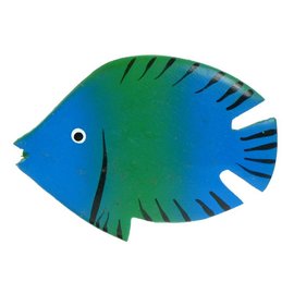 Painted Fish 8cm Green/Blue