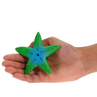 Painted Star Fish Shape 8cm Flatback Green/Blue