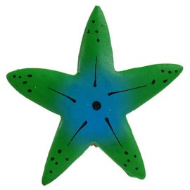 Painted Star Fish Shape 8cm Flatback Green/Blue