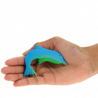 Painted Dolphin Shape 8cm Green/Blue