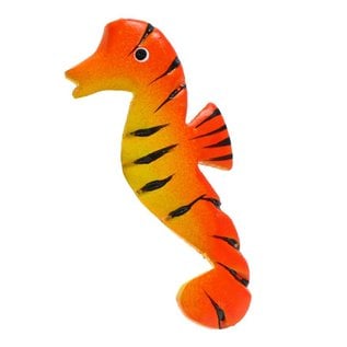 Painted Sea Horses 8cm Flatback Yellow/Orange