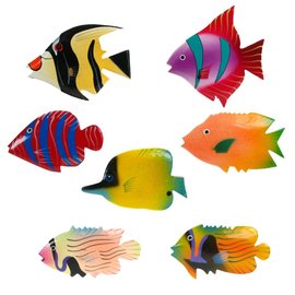 Painted Fish Shapes 8cm Flatback