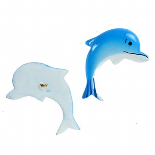 Painted Dolphin Shape 8cm Flatback