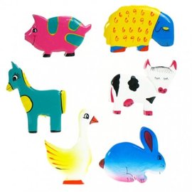 Painted Farm Animal 8cm Flatback