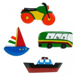 Painted Transport 8cm Flatback