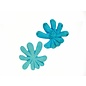 Wooden Flower, 8cm blue.
