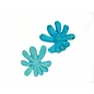 Wooden Flower, 8cm blue.