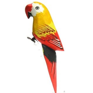 Handpainted Parrot with Clip