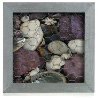 Silver Box Frame with Shells and Pot Pourri