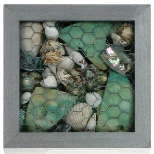 Silver Box Frame with Shells and Pot Pourri