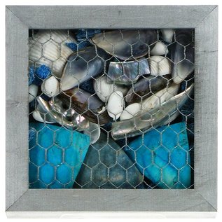 Silver Box Frame with Shells and Pot Pourri