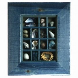 Navy maritime Picture with Shells. 20x15 interior with 50mm frame