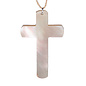 SEAURCO Mother of Pearl Crucifix, Cross Seashell MoP