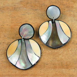 SEAURCO Seashell Earrings - nautilus, abalone, mother of pearl