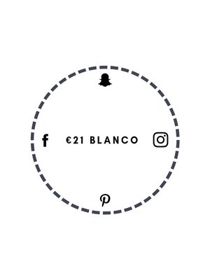 Blanco €21 Blanco €21