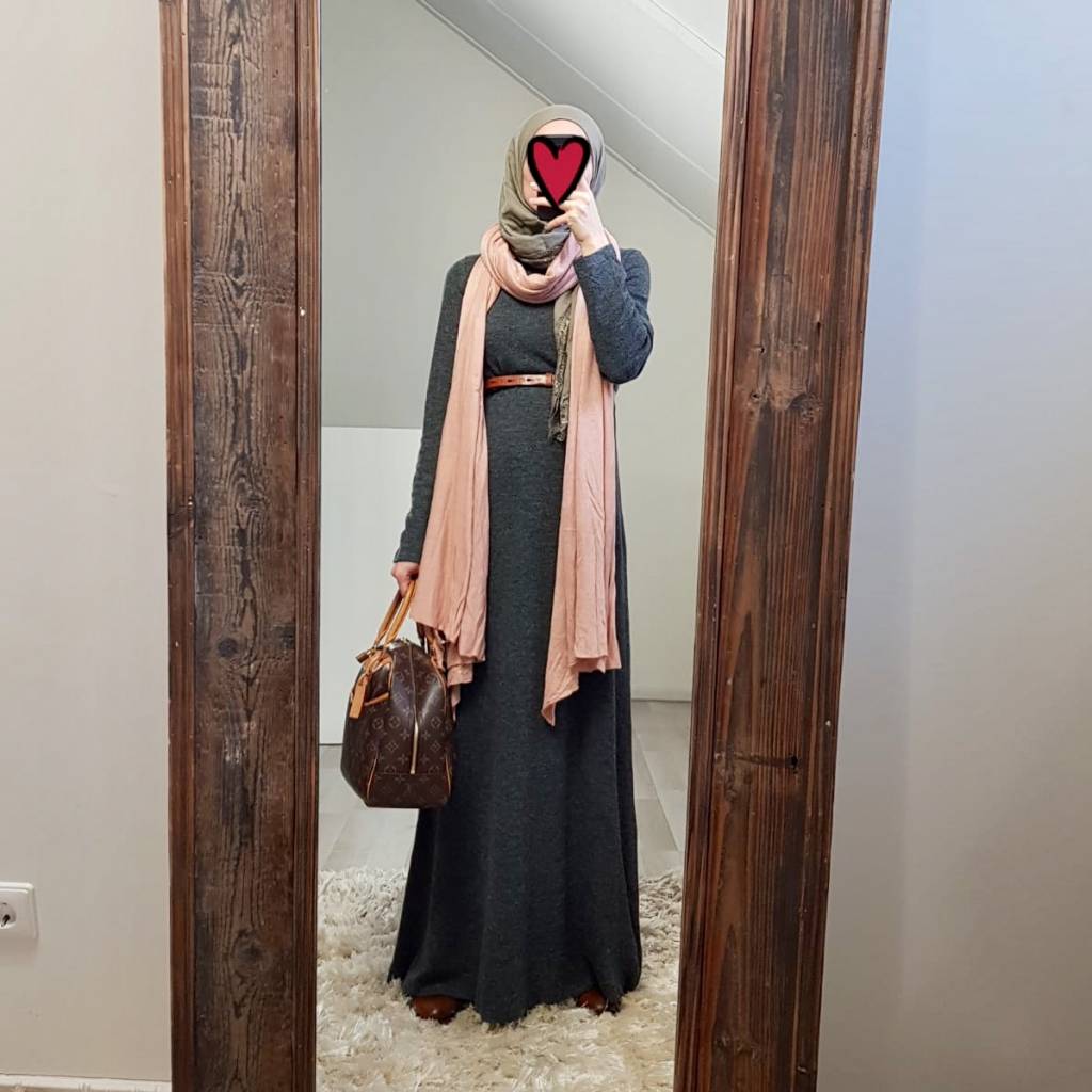 abaya sweater Lonio grijs - le boutique