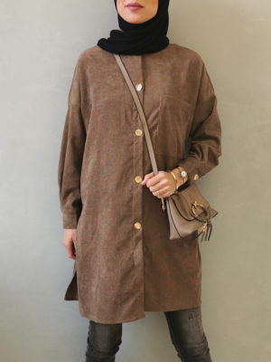Curduroy blouse antelao bruin