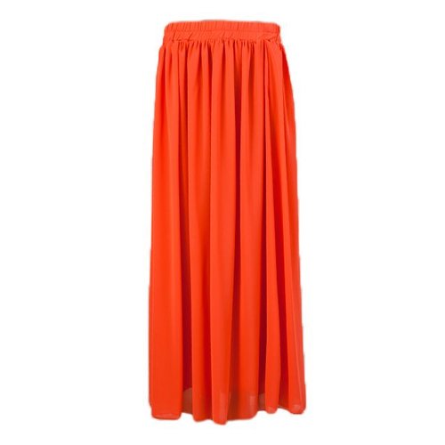 le boutique Maxi rok classic orange le boutique Maxi rok classic orange
