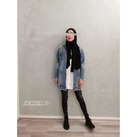 Spijker jas diano l-blauw