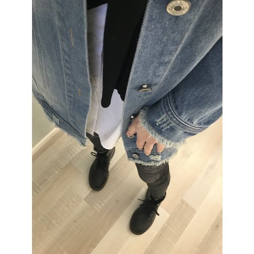 Spijker jas diano l-blauw   - Copy