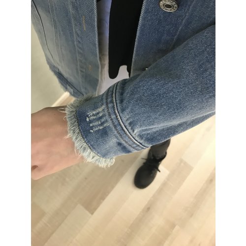 Spijker jas diano l-blauw   - Copy