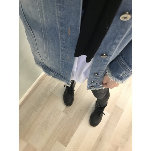 Spijker jas diano l-blauw   - Copy