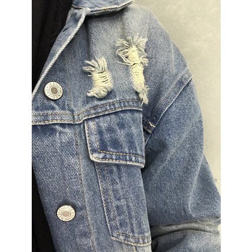 Spijker jas diano l-blauw   - Copy