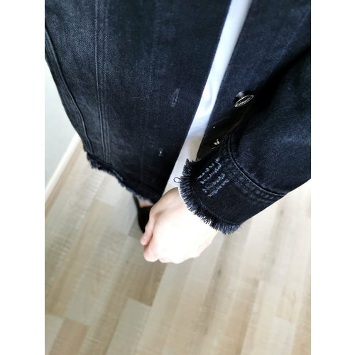 Spijker jas diano zwart