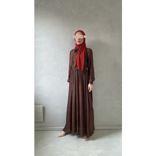 plisse dress cassino brown plisse dress cassino brown