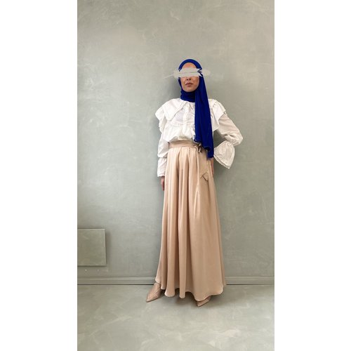 satin maxi skirt druento beige satin maxi skirt druento beige