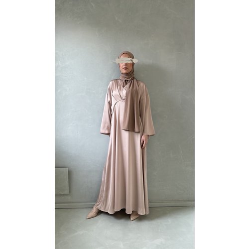 satin dress fumane beige satin dress fumane beige