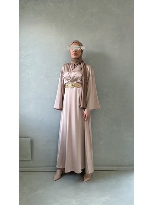 satin dress fumane beige satin dress fumane beige