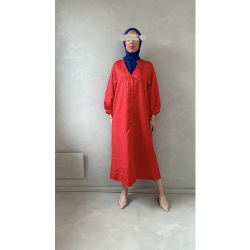 dress clusone orange red dress clusone orange red
