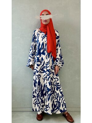 Maxi blouse mana blauw Maxi blouse mana blauw