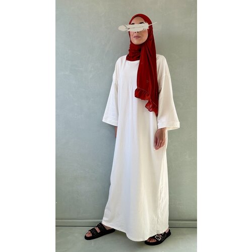 oversized tricot abaya white oversized tricot abaya white