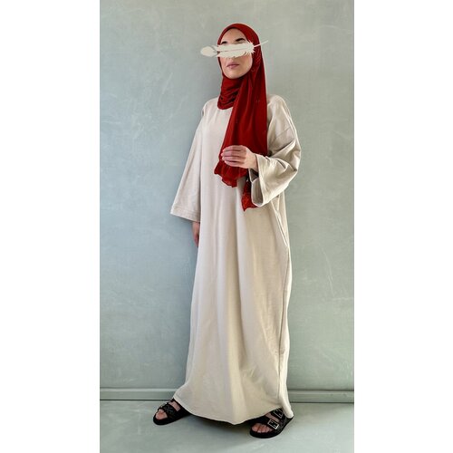 oversized tricot abaya beige oversized tricot abaya beige