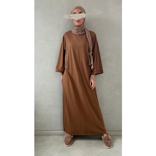 oversized tricot abaya brown oversized tricot abaya brown