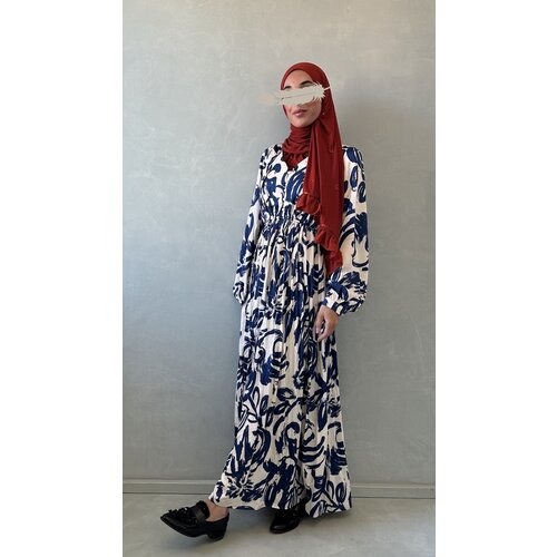 plisse dress aversa blue