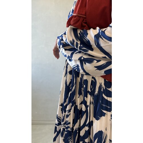 plisse dress aversa blue