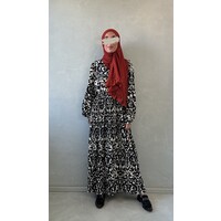 plisse dress averso black