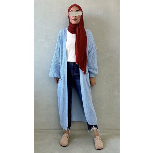 knitted cardigan classico l-blauw knitted cardigan classico l-blauw