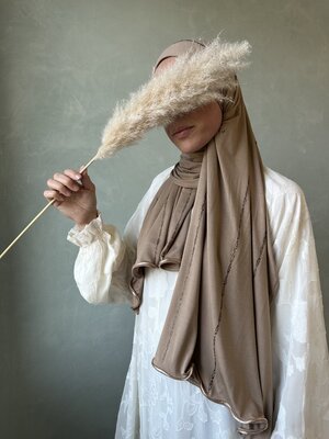 cotton jersey hijab fujairah cappucino