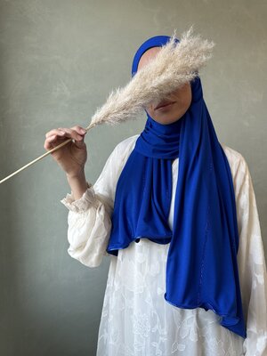 cotton jersey hijab fujairah royal blue