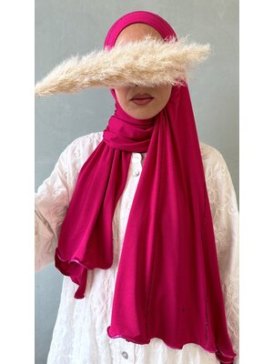 cotton jersey hijab fujairah fuchia