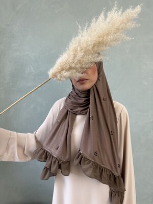 cotton jersey hijab ajman brown