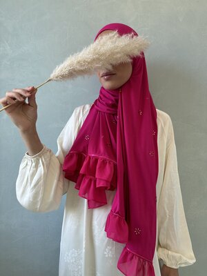 cotton jersey hijab ajman fuschia