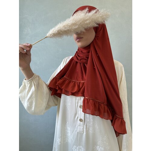 cotton jersey hijab ajman rusty red