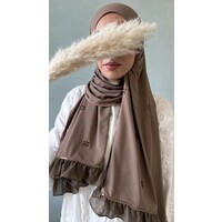 cotton jersey hijab ajman l-brown