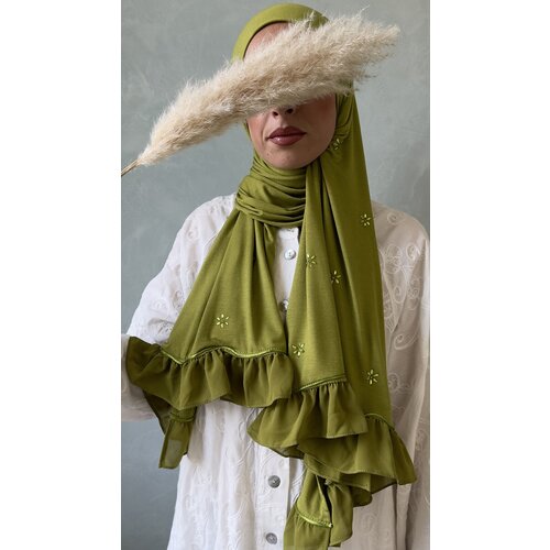 cotton jersey hijab ajman mustard green cotton jersey hijab ajman mustard green